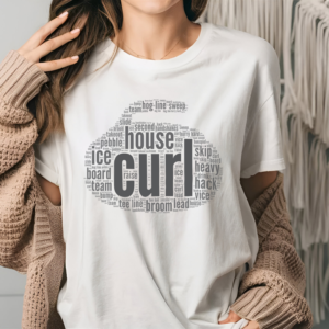 Curling Word Cloud t-shirt