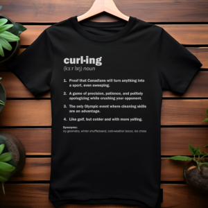 Curling definition t-shirt
