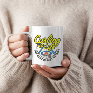 Curling is Life White Mug