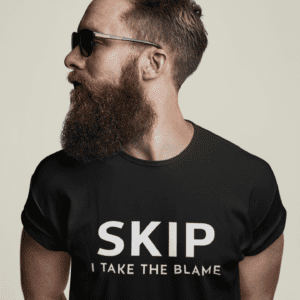 Curling Team Tee for Skips “I Take the Blame”